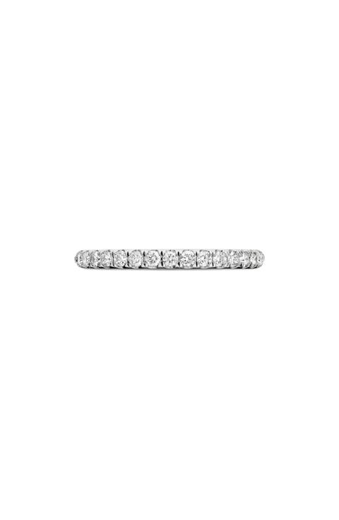 Cable Collectibles® Stack Ring in Sterling Silver with Diamonds, 2mm