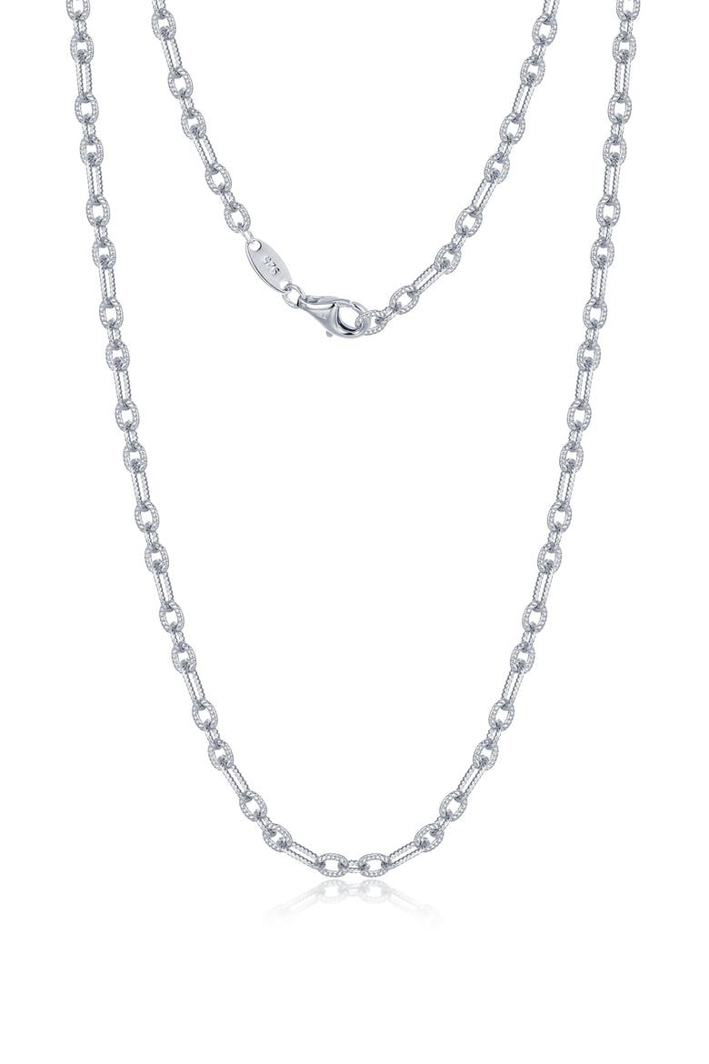 Paperclip Chain Necklace, Main, color, SILVER