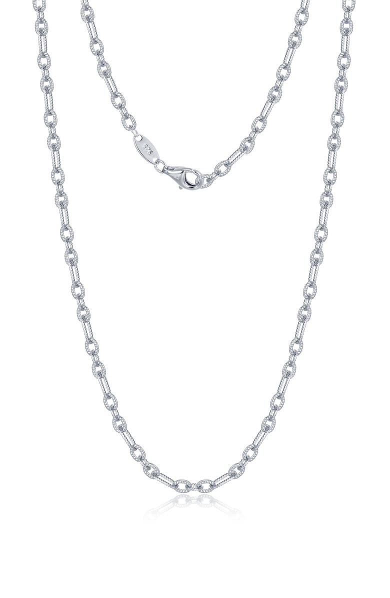 Lafonn Paperclip Chain Necklace, Main, color,