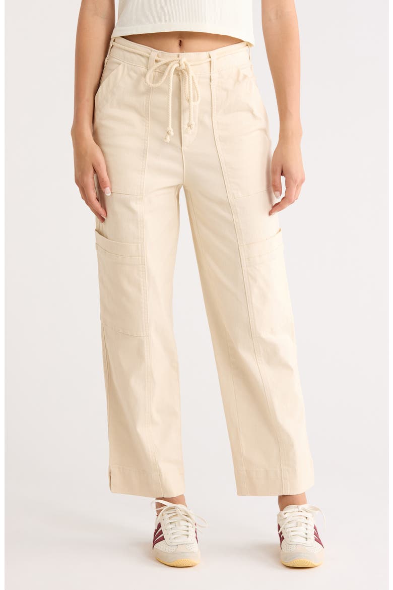 'Ab'Solution Utility Skyrise Ankle Pants, Main, color, ECRU