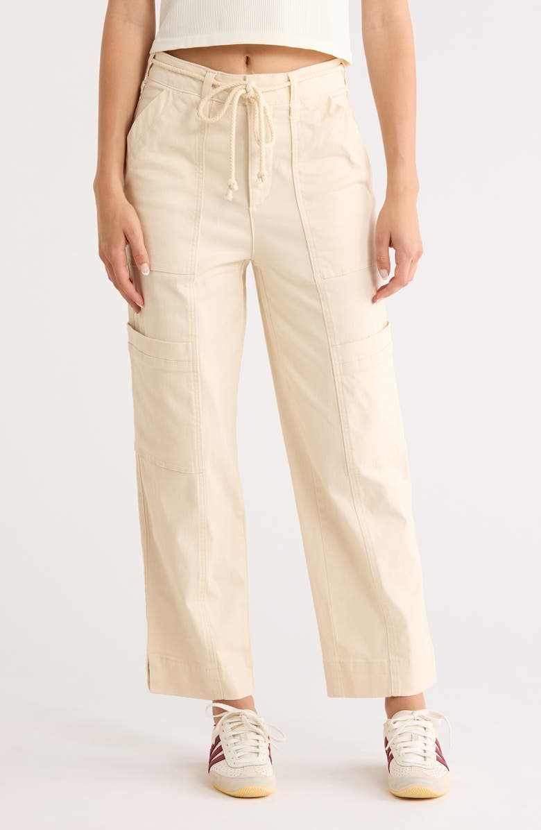 Democracy 'Ab'Solution Utility Skyrise Ankle Pants, Main, color, Ecru