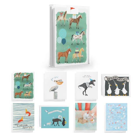 Wild Birthday Greeting Card Pack Assorted Set (8 ct.)