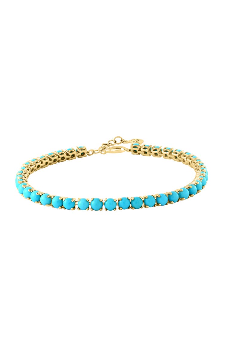 14K Yellow Gold ,Turquoise Bracelet, Main, color, Hematite and FW Blush Pearl