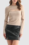 All in Favor Cutout Detail Pointelle Sweater