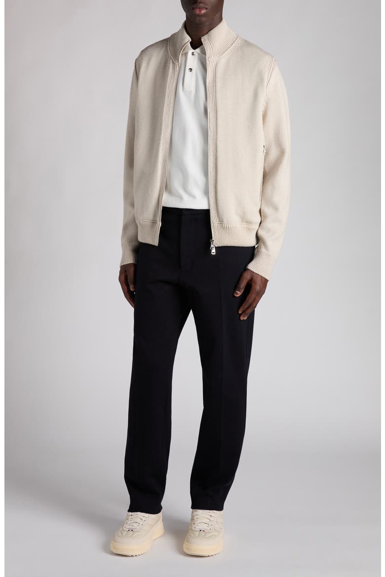 Wool Knit & Quilted Down Cardigan, Alternate, color, SOFT BEIGE