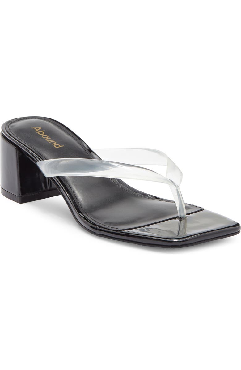 Abound Blayne Block Heel Sandal, Main, color, Clear/ Black