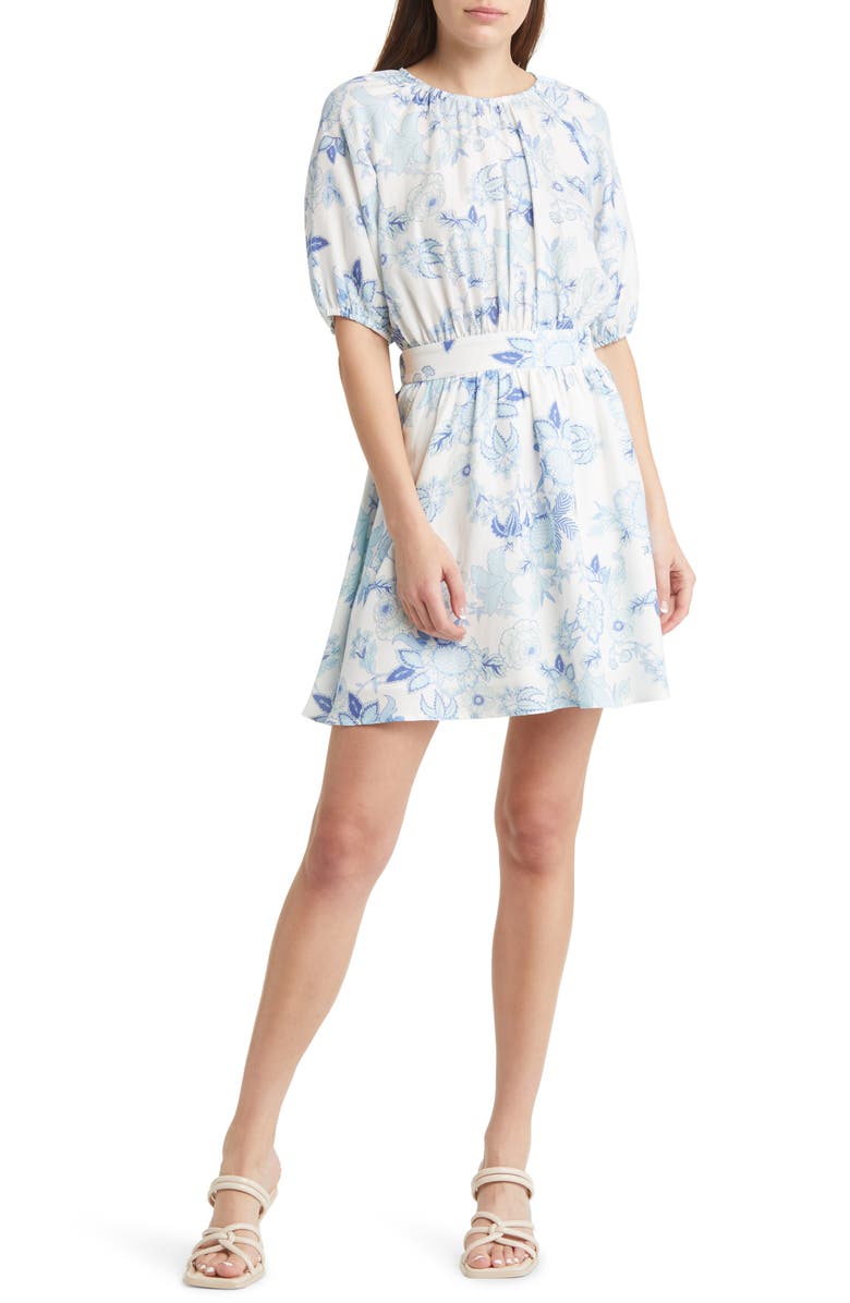 Sophie Rue Khai Floral Open Back Minidress, Main, color,