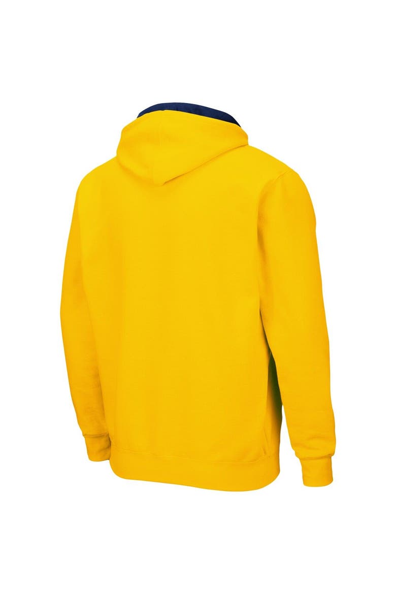 Men's Colosseum Maize Michigan Wolverines Arch & Logo 3.0 Full-Zip Hoodie, Alternate, color, Maize