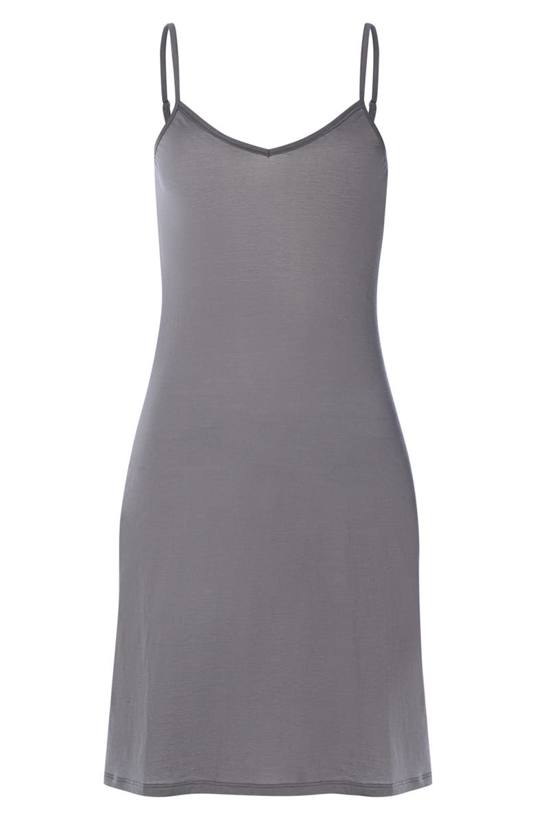 Hanro Ultralight Cotton Slip, Alternate, color, Mercury