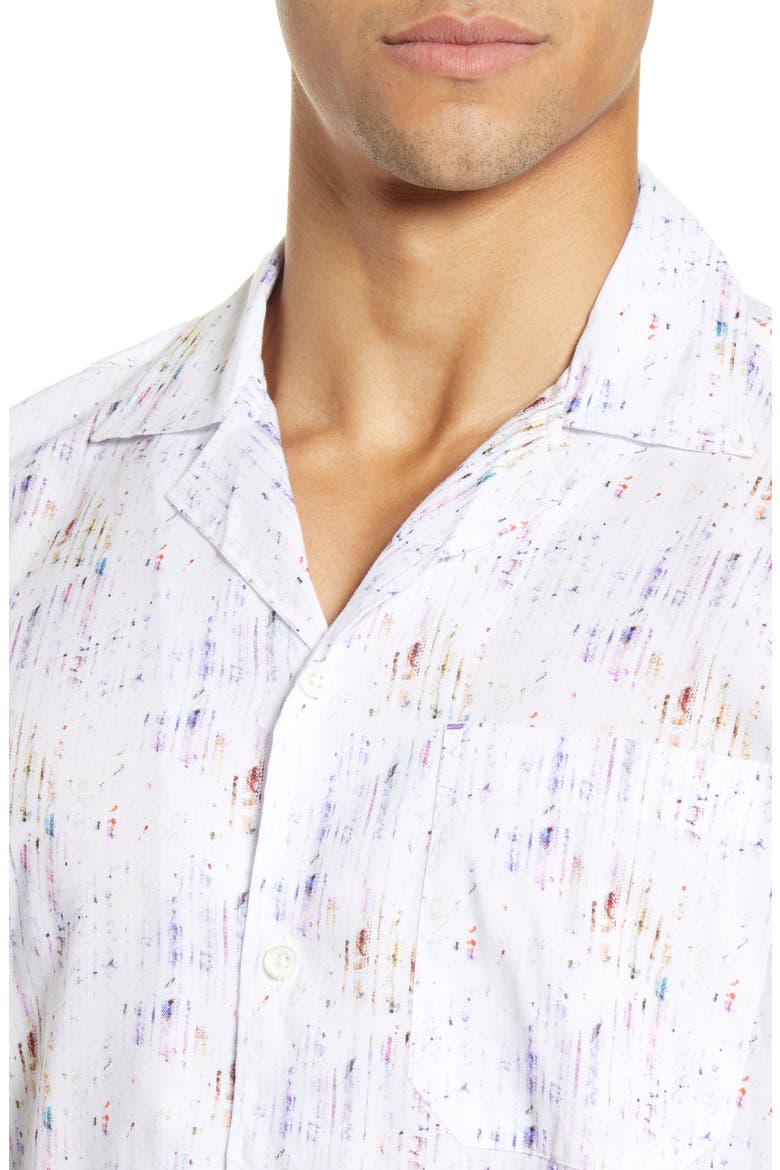 Shaped Fit Short Sleeve Button-Up Camp Shirt, Alternate, color, MULTI
