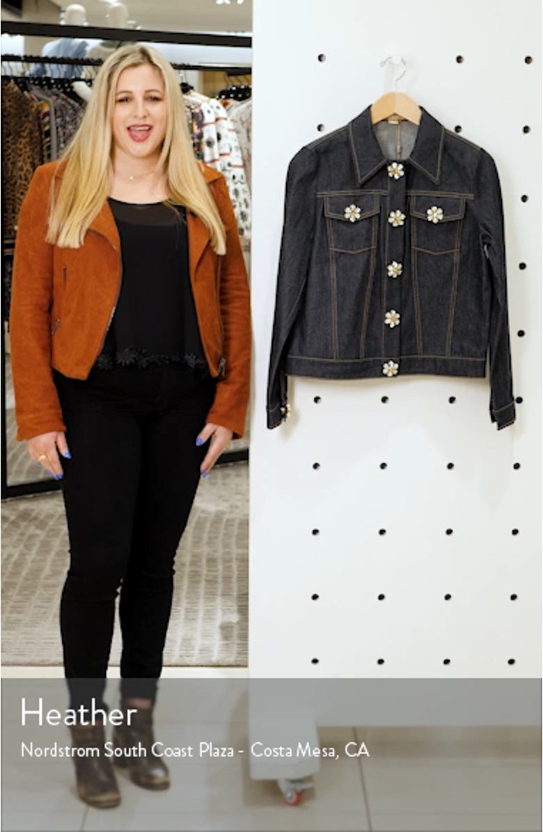Jewel Button Denim Jacket, sales video thumbnail
