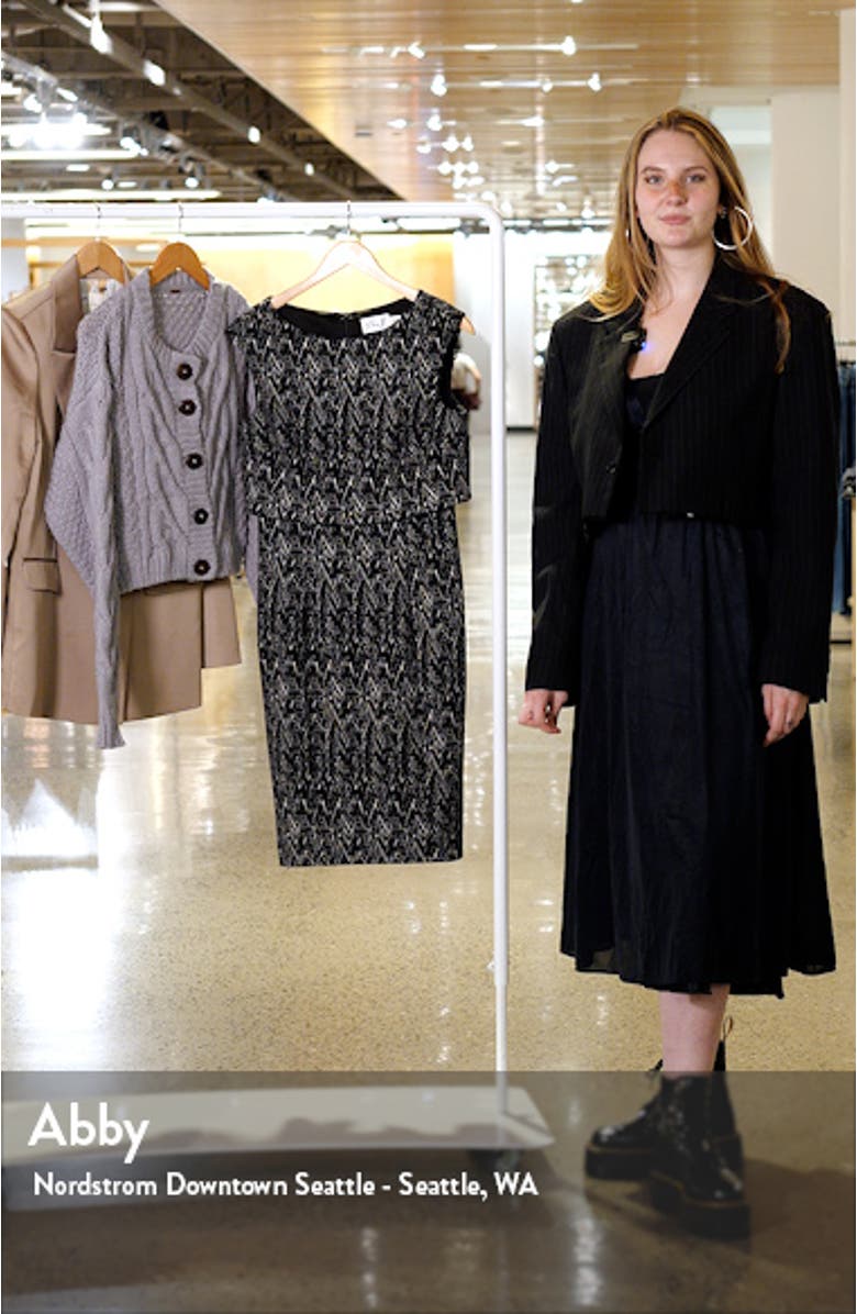 Ottoman Popover Sheath Dress, sales video thumbnail