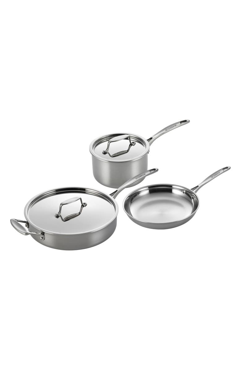 Scanpan Fusion 5 5-Piece Essentials Cookware Set, Main, color, Silver