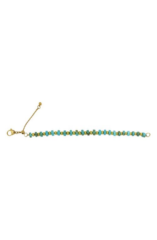 Rebl Blue Stone Bead Bracelet