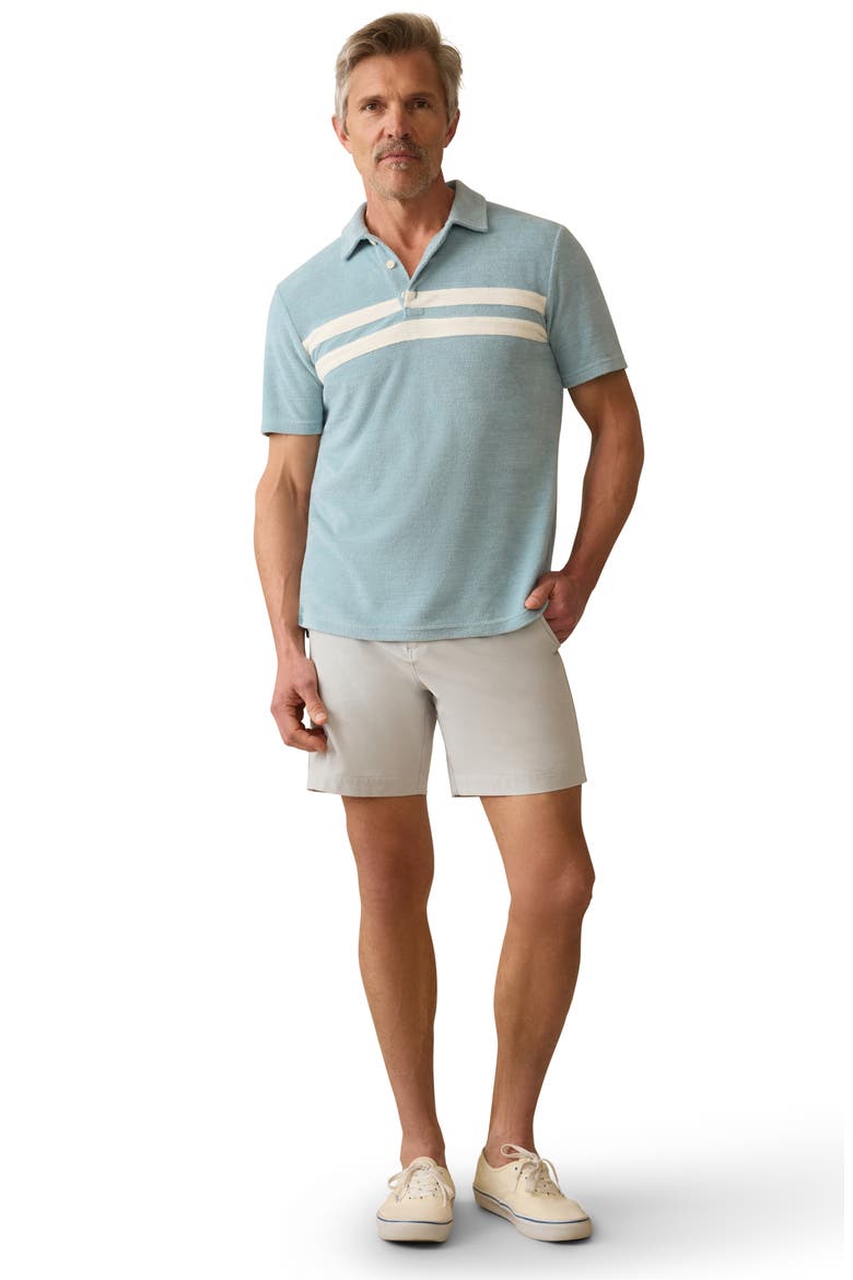 Cabana Surf Stripe Terry Cloth Polo, Alternate, color, PATINA POOL