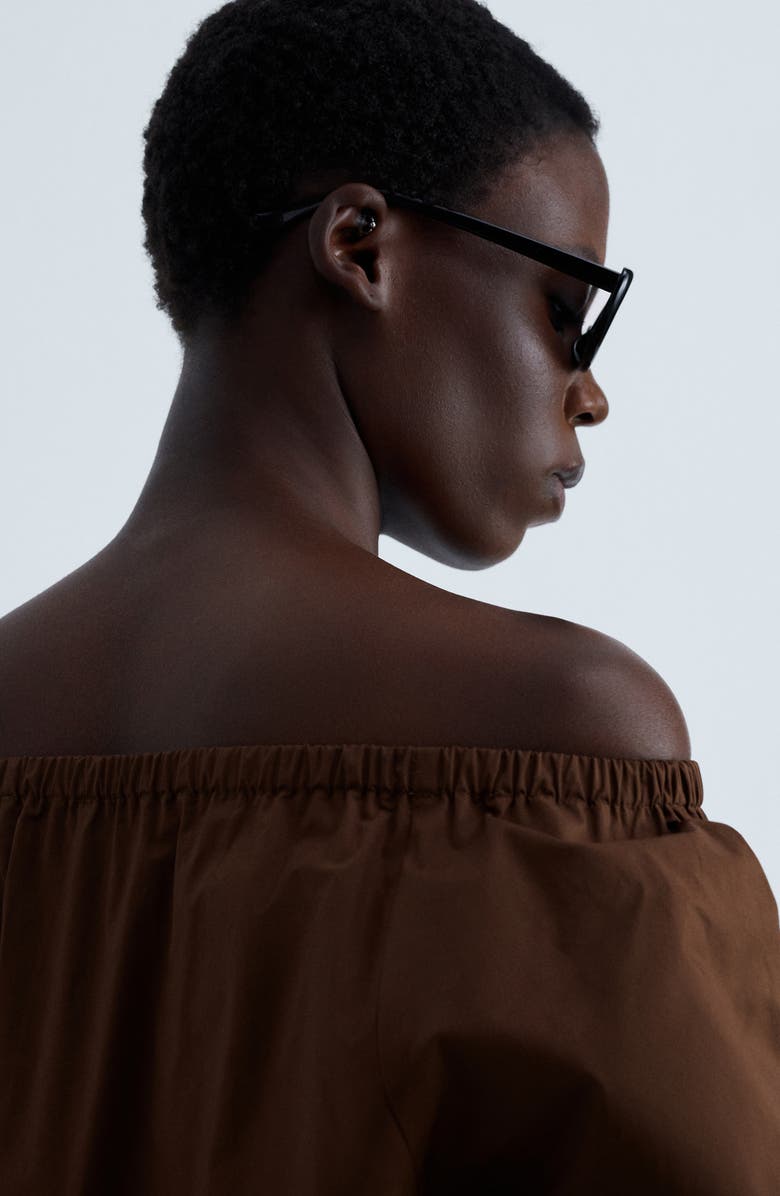 MANGO Off the Shoulder Poplin Top, Alternate, color, 