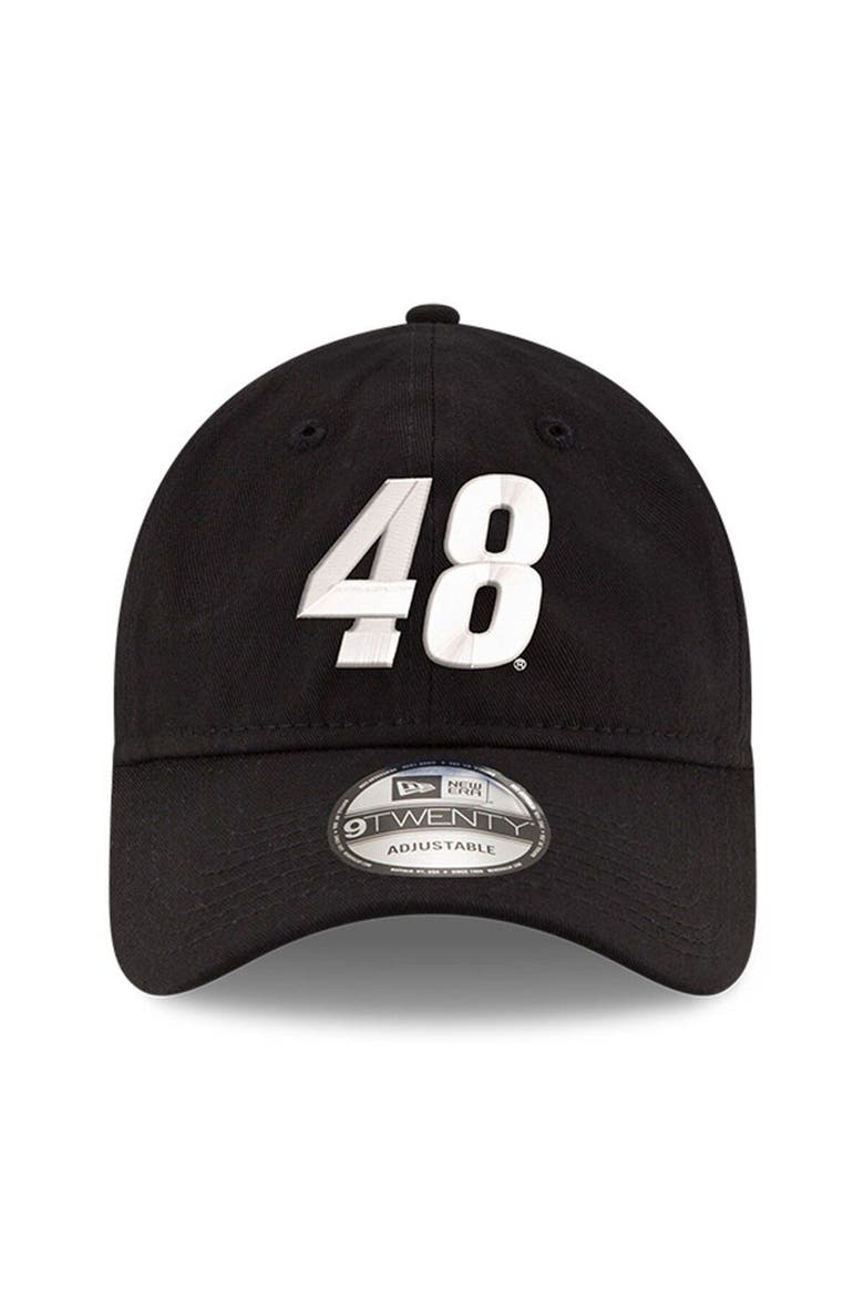Men's New Era Black Alex Bowman Enzyme Washed 9TWENTY Adjustable Hat, Alternate, color, Black