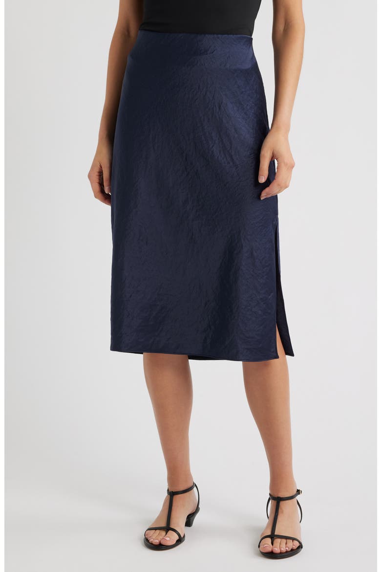Satin Midi Slipskirt, Main, color, JUNIPER BERRY