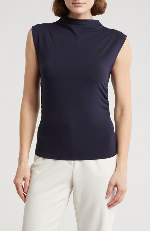 Funnel Neck Ruched Tank