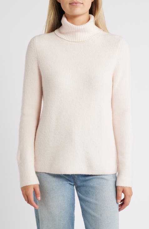 TOPSHOP Pale Pink Blush VNeck Oversized Cutout Side Slit fashion Pullover Sweater 2