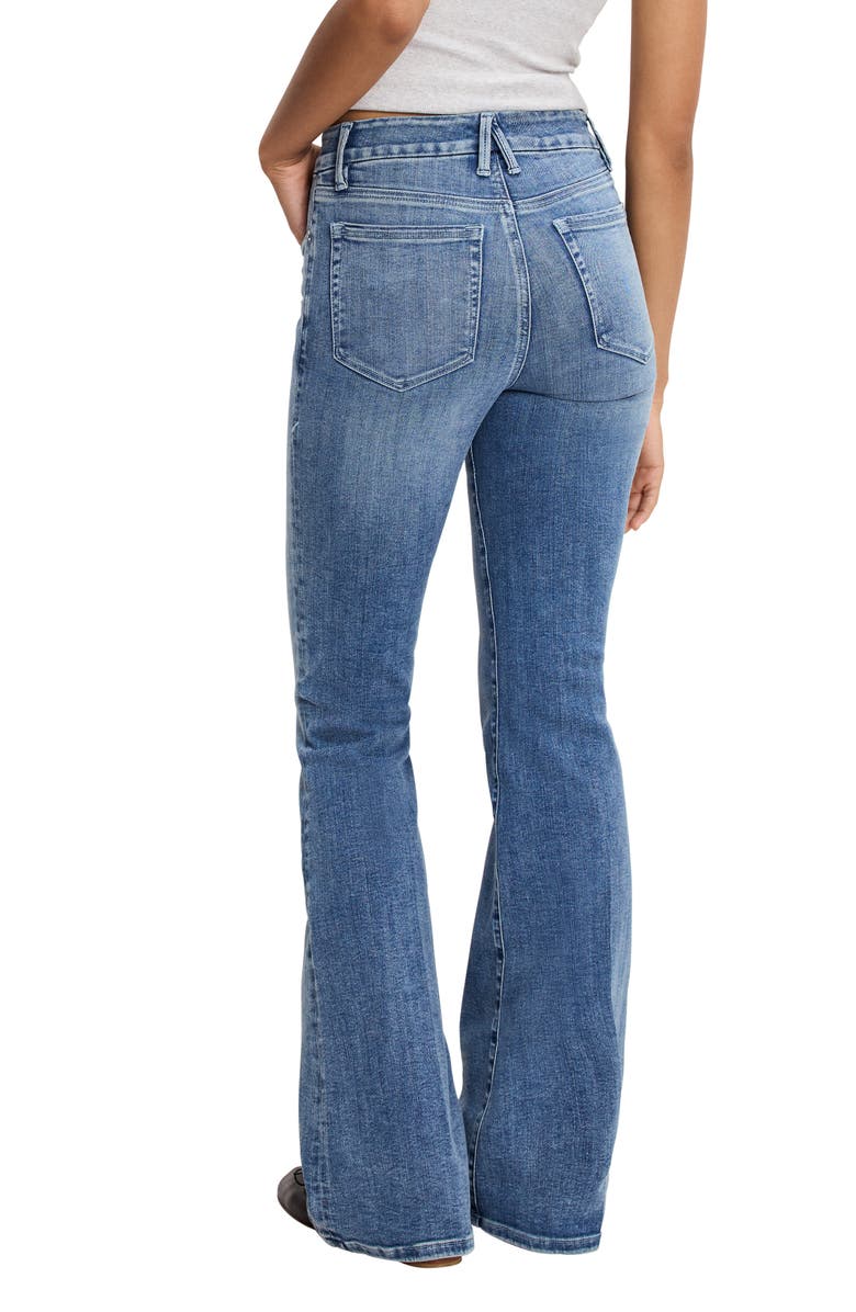 Good American Good Legs High Waist Flare Jeans, Alternate, color, Indigo1154
