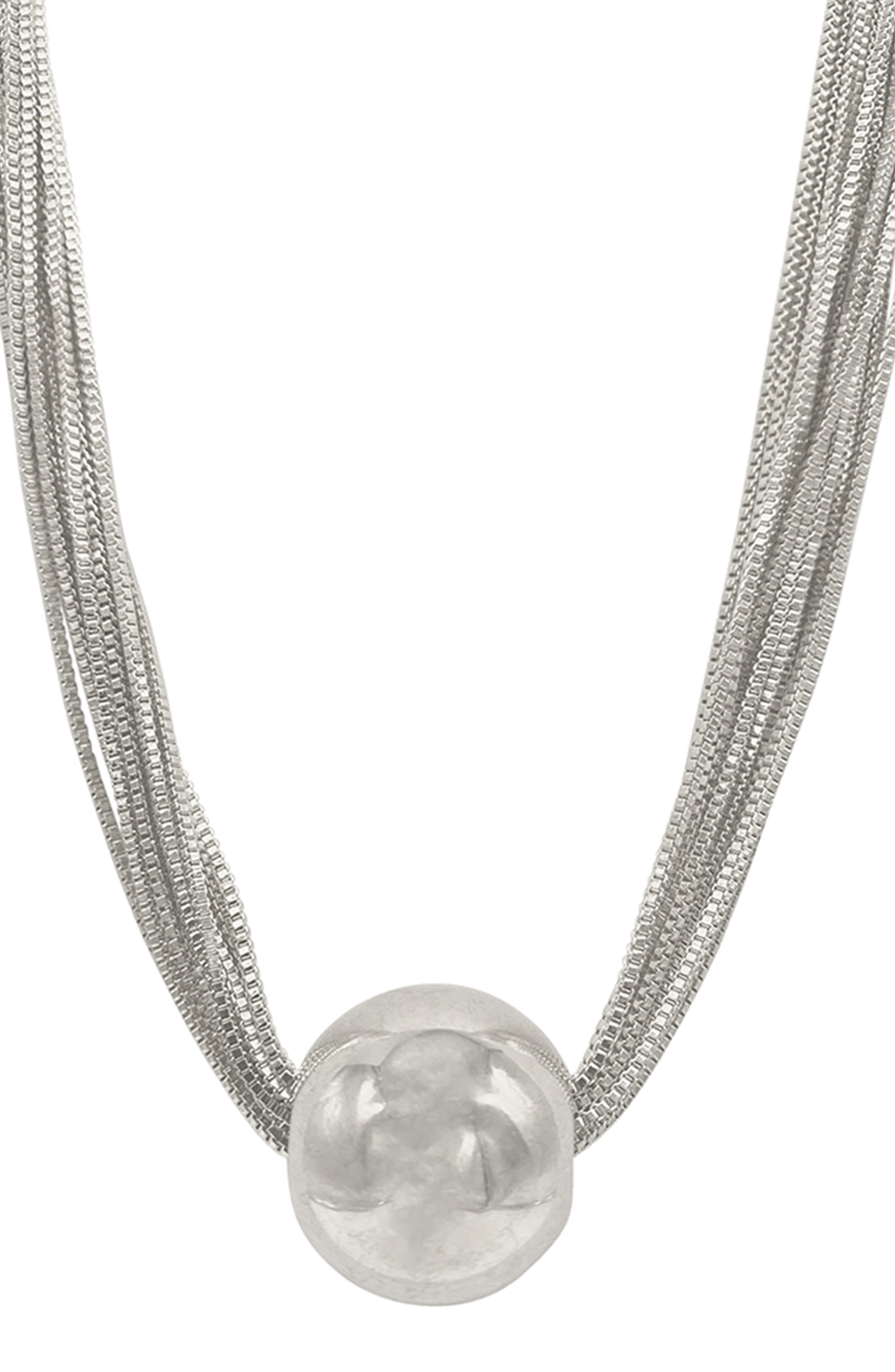 Adornia Mutli Strand Ball Necklace