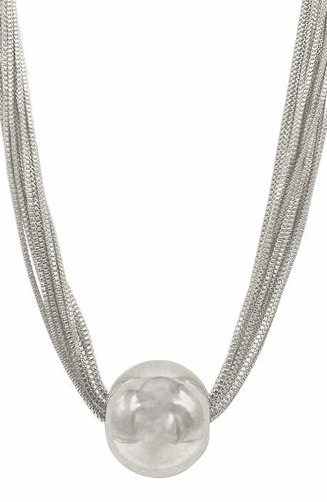 Adornia Mutli Strand Ball Necklace