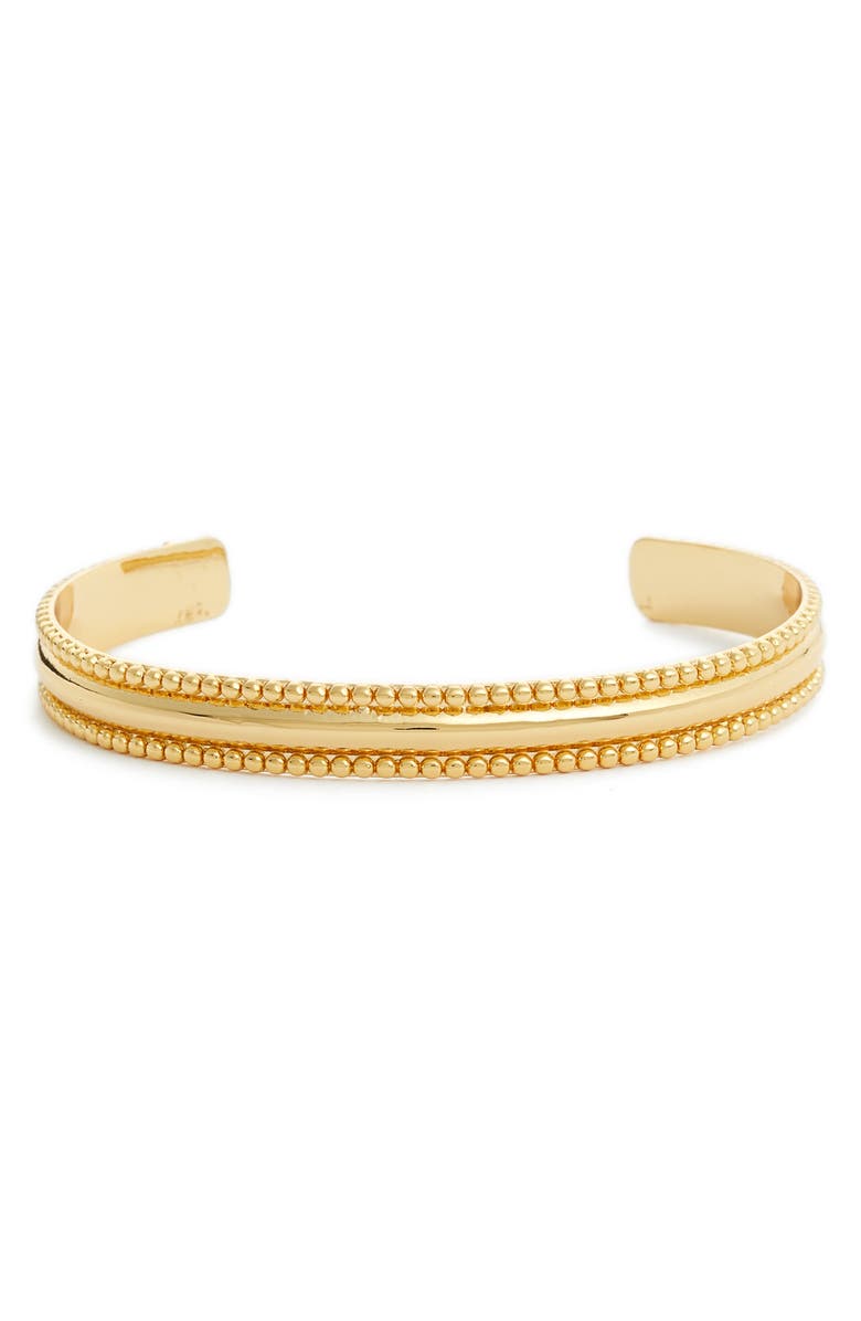 Rebecca Minkoff Bead Edge Cuff Bracelet, Main, color, 