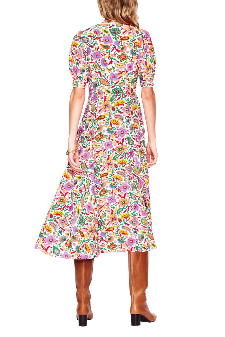 Rosie Godet Pleat Midi Dress, Alternate, color, PETAL PARADISE