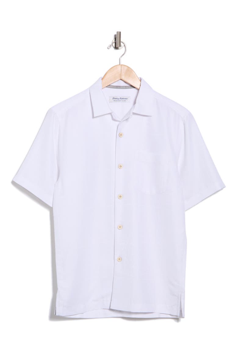 Coconut Point Palm Isle Short Sleeve Button-Up Shirt, Alternate, color, WHITE