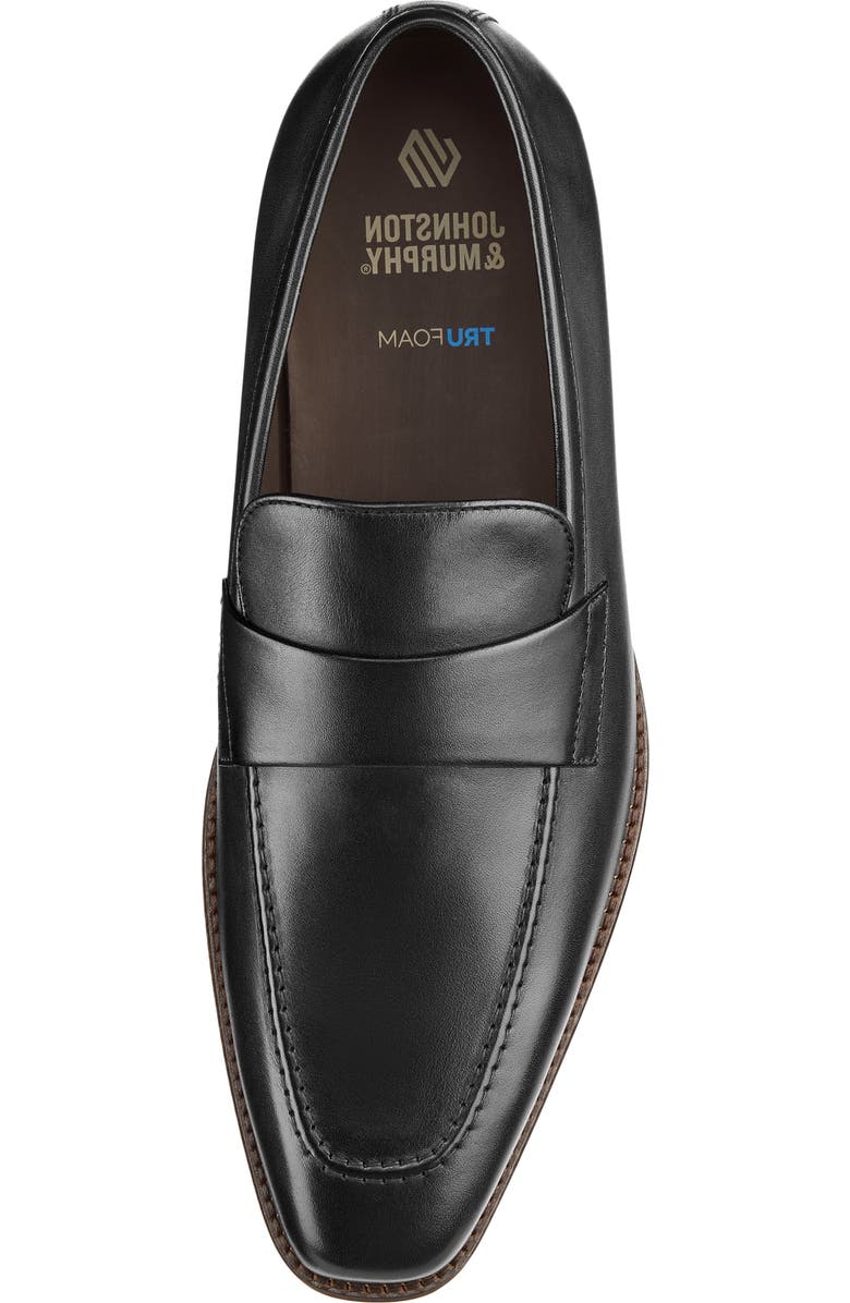 Johnston & Murphy Floyd Penny Loafer, Alternate, color, Black Full Grain
