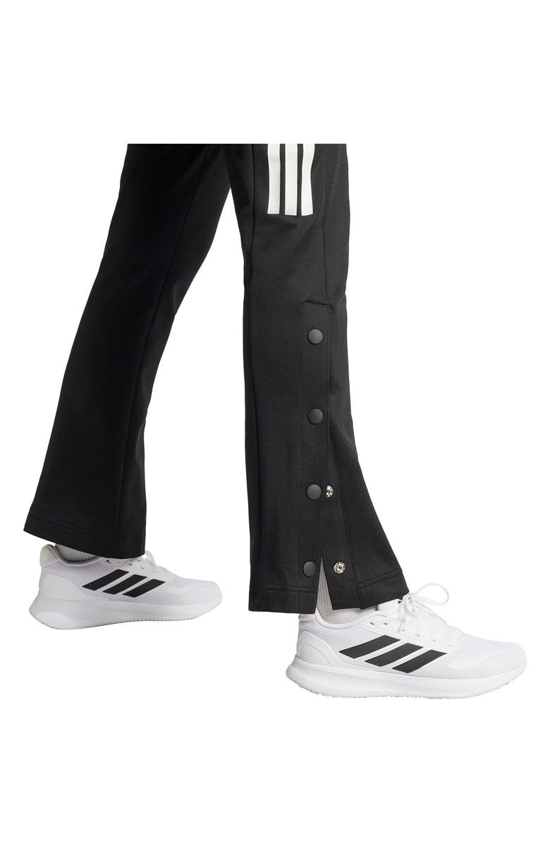 adidas Iconic 3-Stripes Flared Sweatpants, Alternate, color, Black/ White