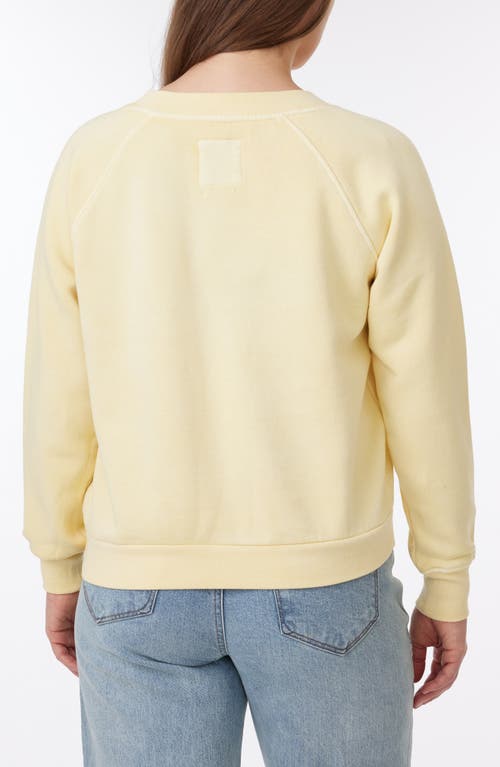C&c California C & C California Delilah Sunwashed Fleece V-neck Sweatshirt In Chamomile