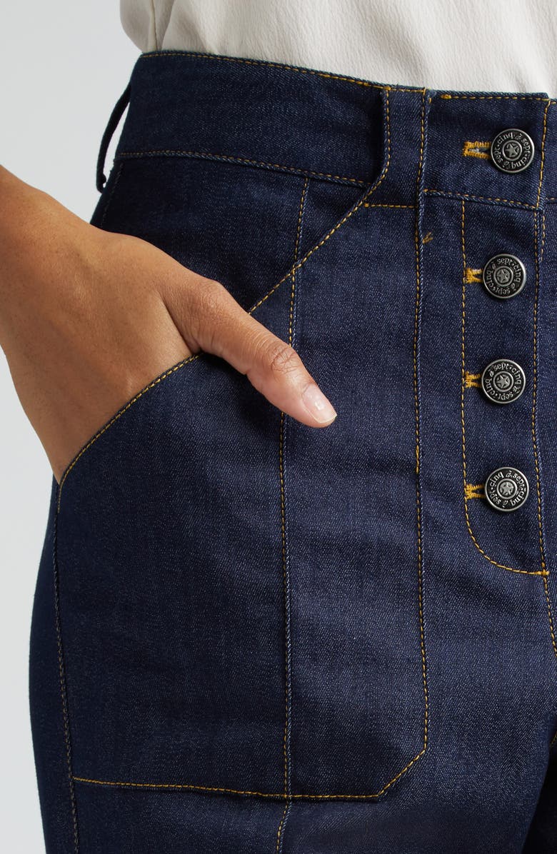 Cinq à Sept Benji Wide Leg Jeans, Alternate, color, Indigo