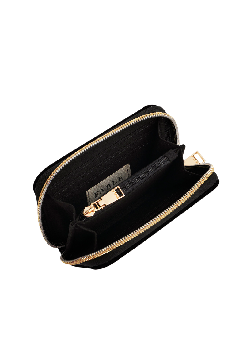 Celestial Velvet Embroidered Purse Small, Alternate, color, Black