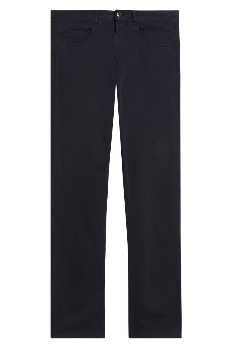Regular Fit 5-Pocket Cotton Stretch Twill Pants, Alternate, color, NAVY