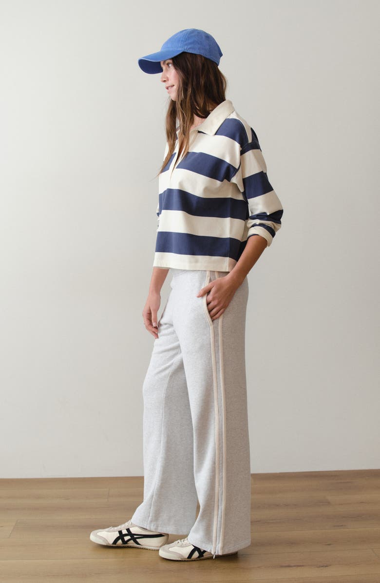 Marine Layer Cloud 9 Fleece Track Pants, Alternate, color, Heather Grey