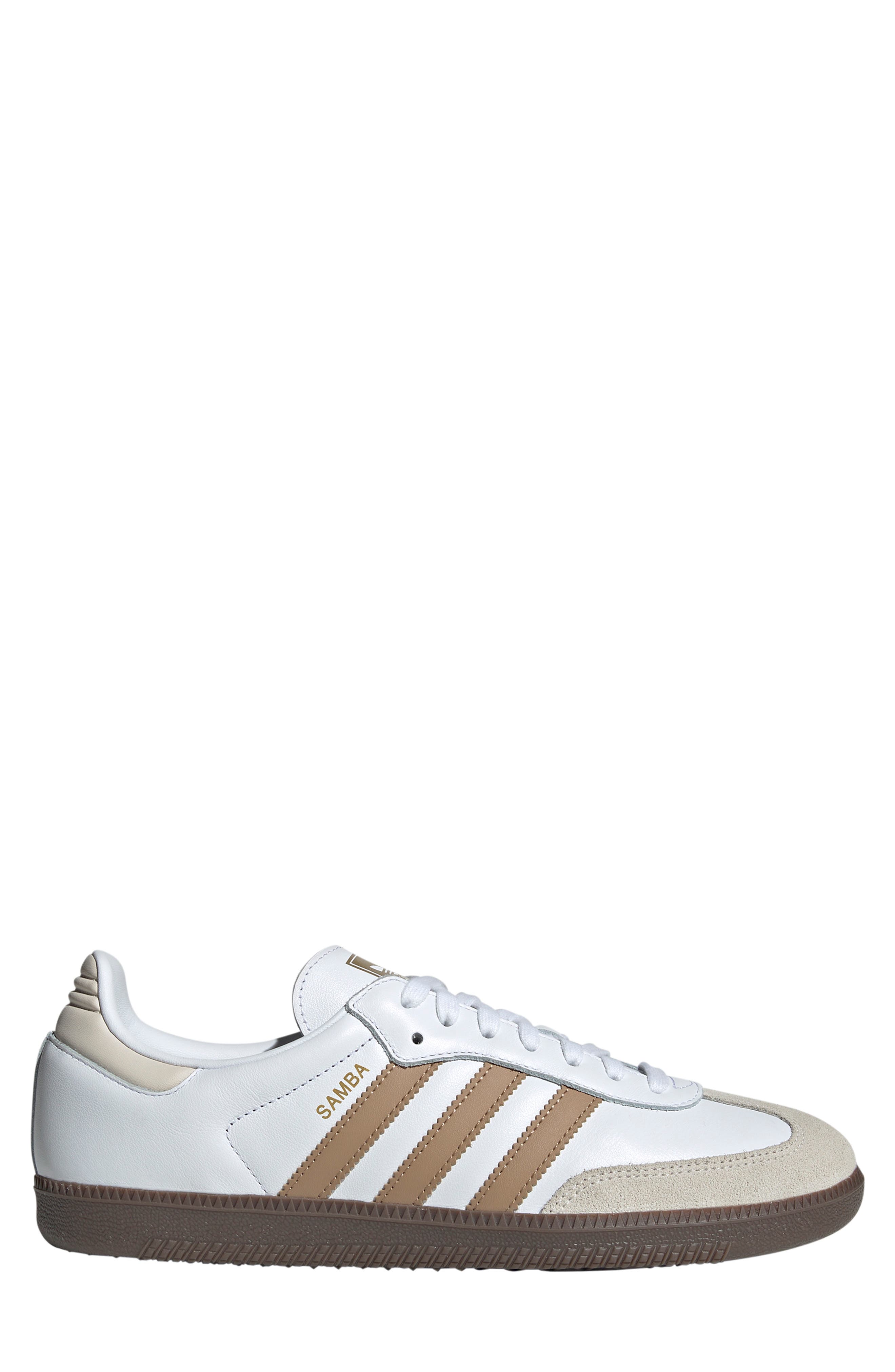 adidas Samba OG Sneaker, Alternate, color, White/ Cardboard/ Gum