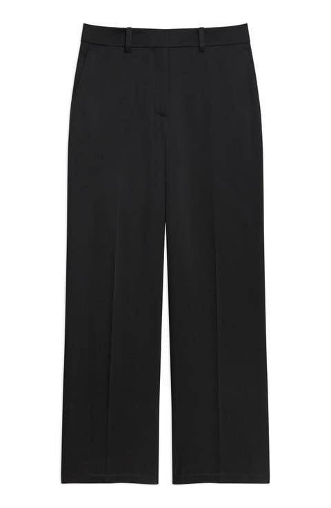 Mid Rise Wide Leg Pants