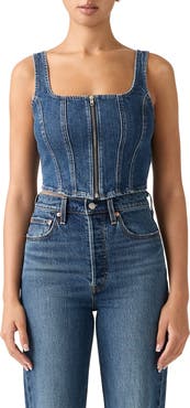 Levi's Zip Corset Denim Top
