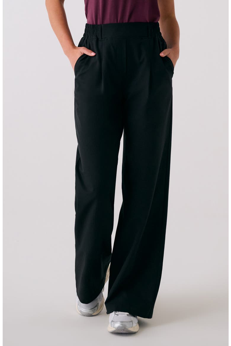 Connect Wide Leg Pants, Main, color, BLACK