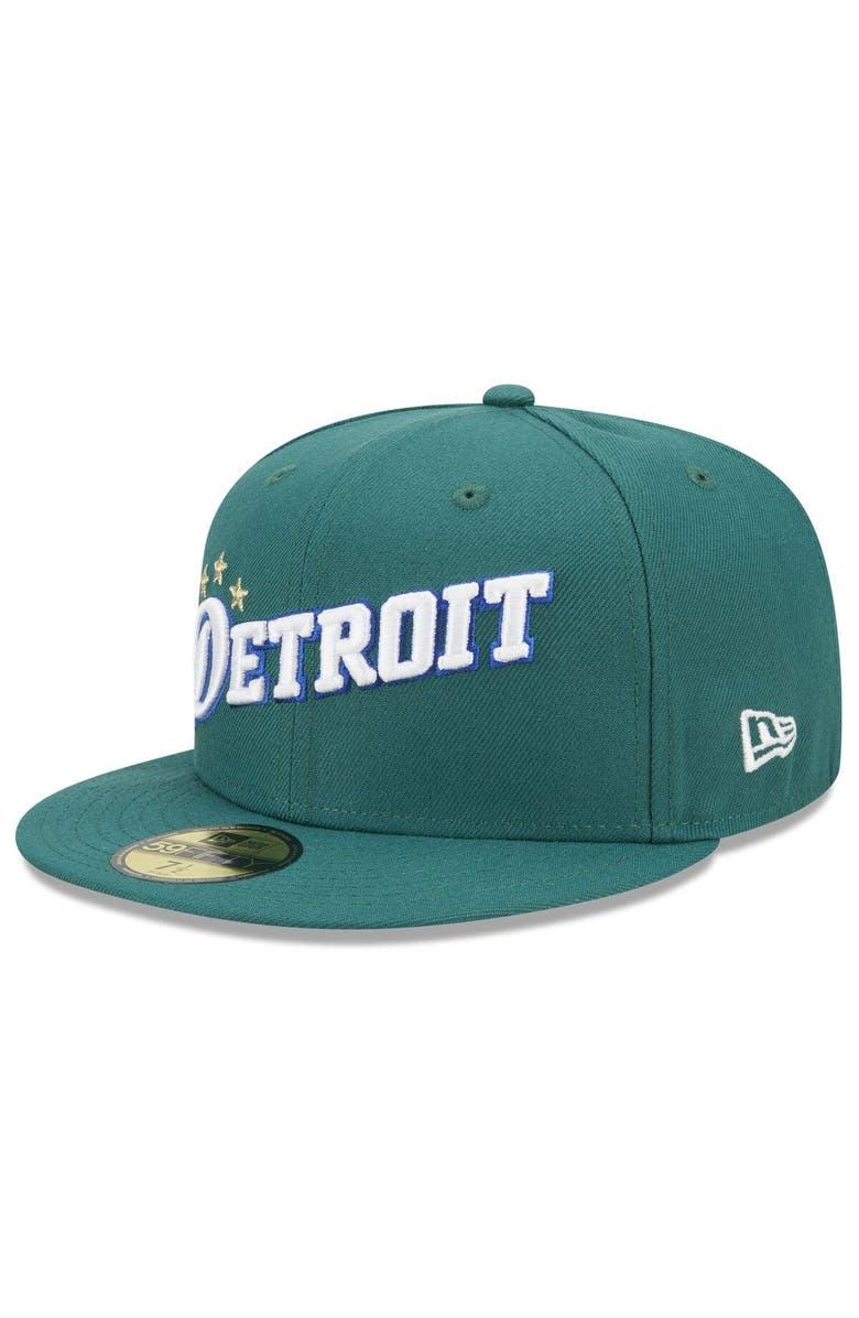 New Era Men's New Era  Green Detroit Pistons 2022/23 City Edition Official 59FIFTY Fitted Hat, Main, color, 