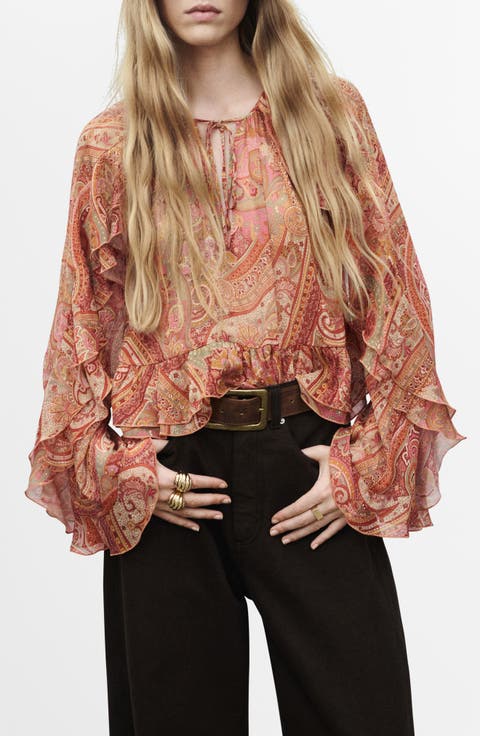 Paisley Print Long Sleeve Shirt