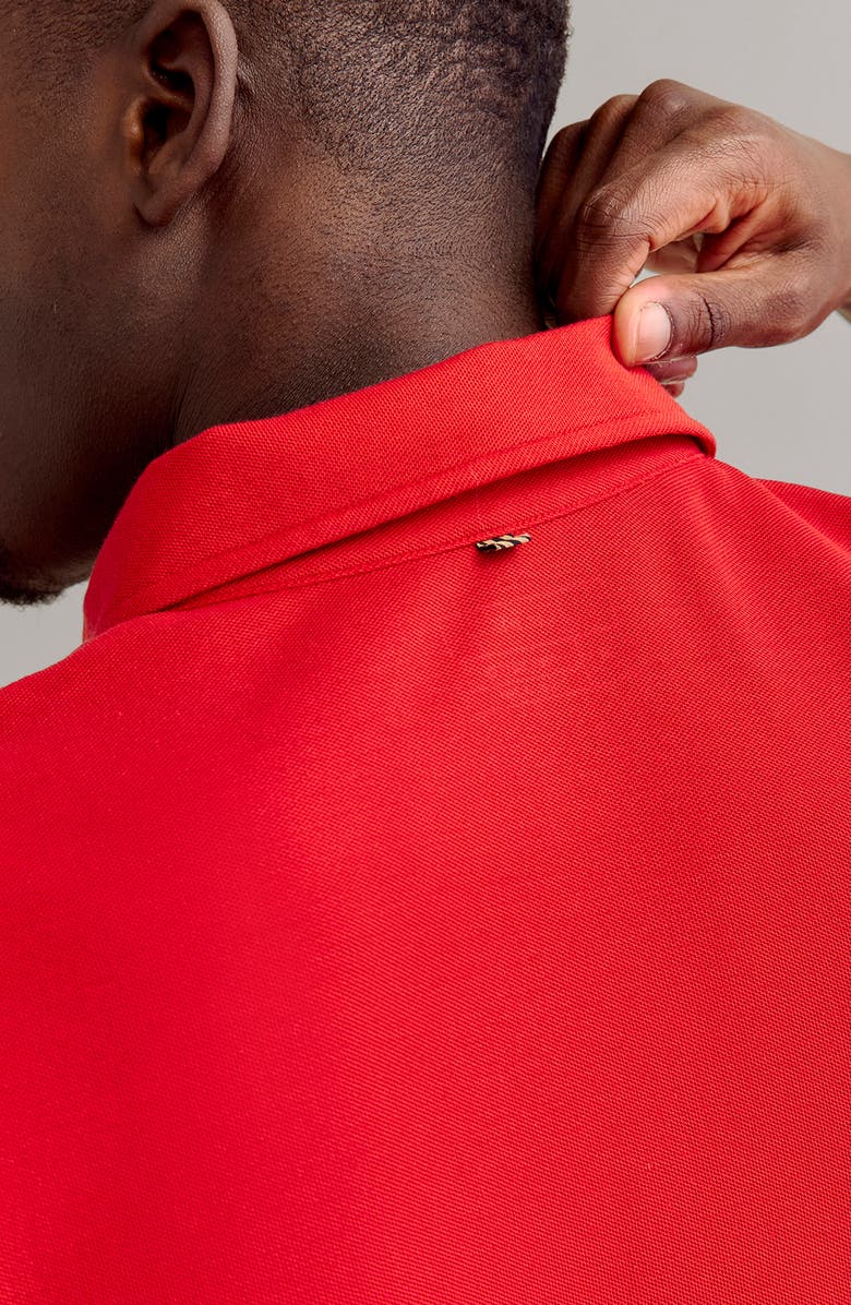 Billy Reid Pensacola Pima Cotton Piqué Pocket Polo, Alternate, color, Pompeian Red