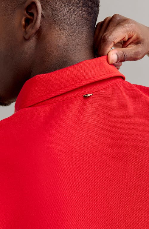 Billy Reid Pique Pensacola Polo In Red