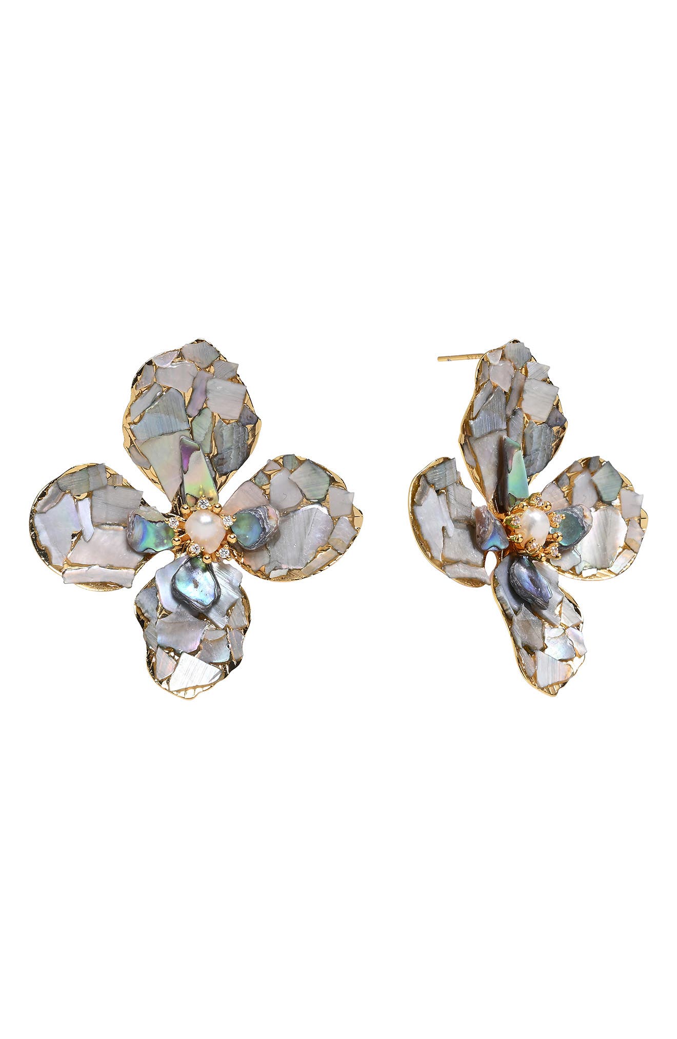 EYE CANDY LOS ANGELES Maren Flower Stud Earrings