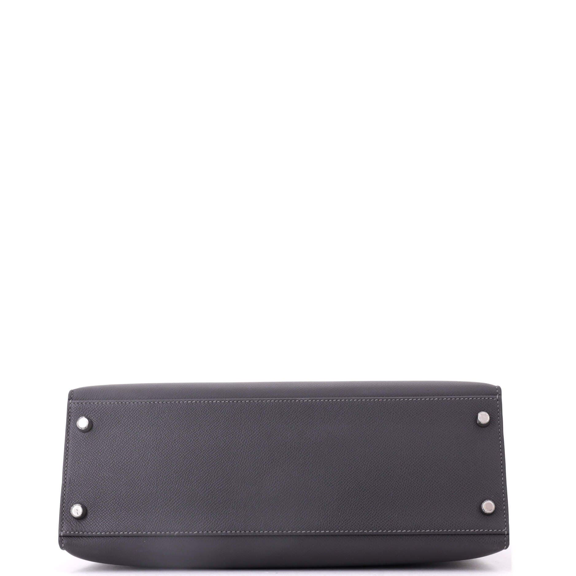 Pre-Owned Hermes Kelly Handbag Grey Epsom with Palladium Hardware 32, Alternate, color, Graphite