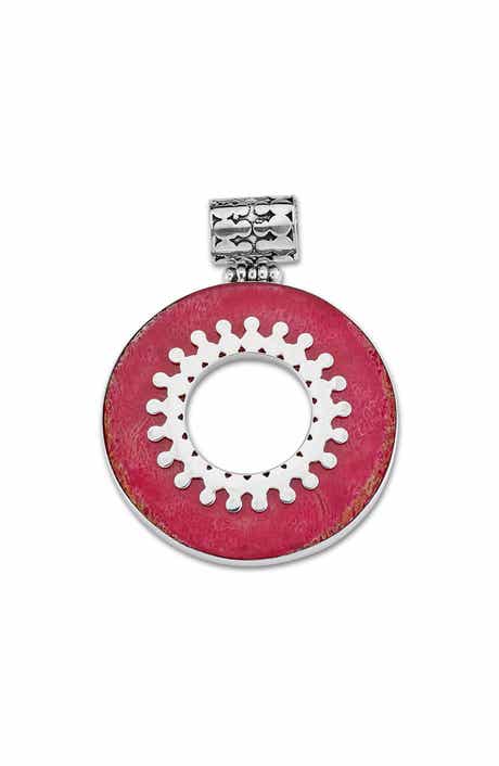 SAMUEL B. Circular Coral Pendant