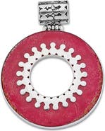 SAMUEL B. Circular Coral Pendant