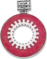 SAMUEL B. Circular Coral Pendant